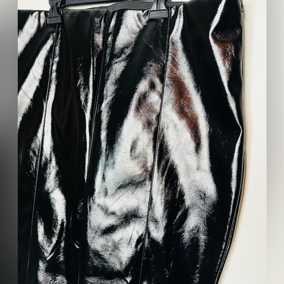 NWT ASOS SHINY BLACK PLEATHER PANTS TIGHTS 16 - Picture 8 of 8
